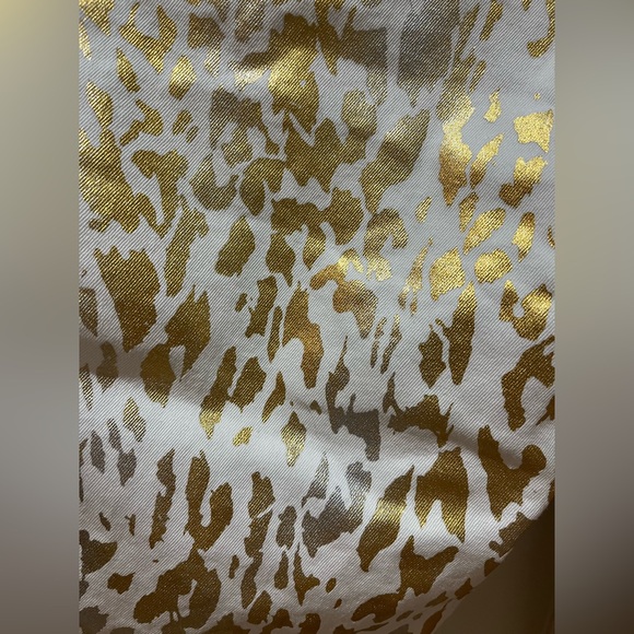 Chico's Gold and White Patterned Denim - Picture 4 of 4